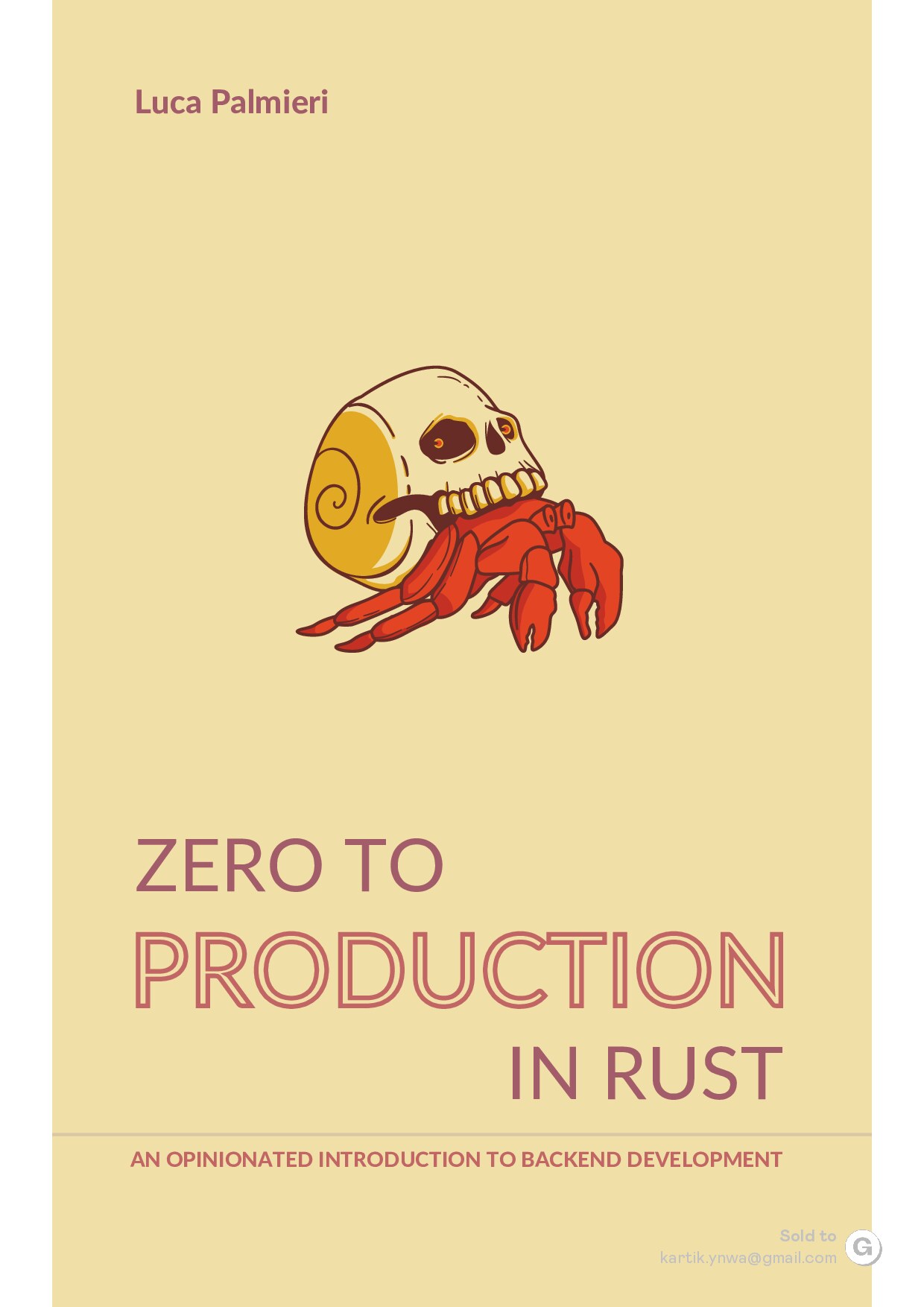 Zero to Production in Rust:An introduction to backend development